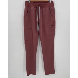 Figs Womens HW Yola Mauve Pink Drawstring Pants Size M/T Medical Nurse Comfort